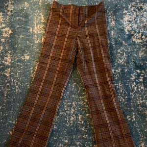 Vintage boot cut plaid pant